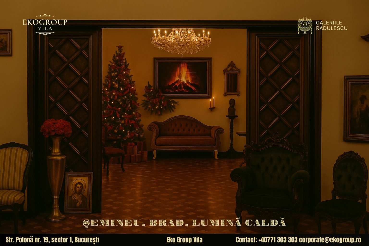 Decoratiuni de Craciun inspirate din anii ’30 – o experiență selectă la Eko Group Vila