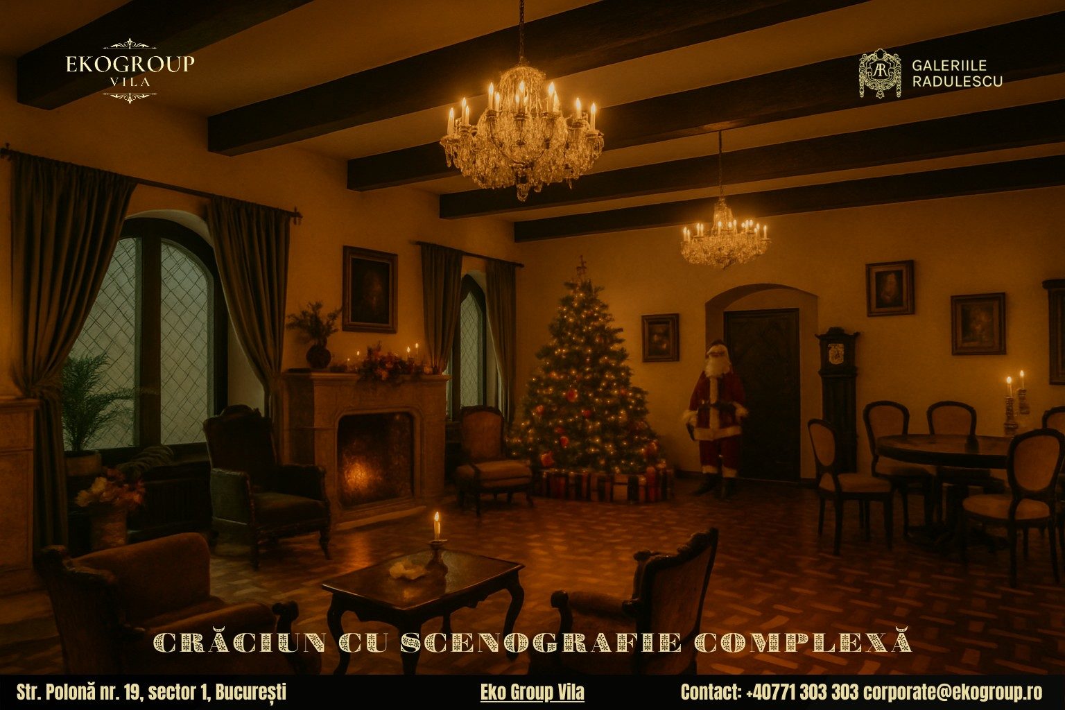 Evenimente de Crăciun București: O călătorie în timp la Crăciunul anilor ’30 la Eko Group Vila